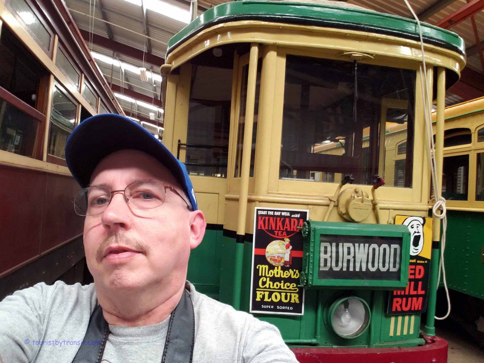 Me in front of Sydney O-class Tram # 1111, sister car to OERHS's 1187